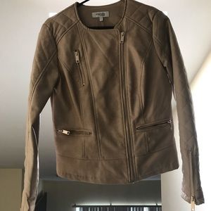 Women’s tan leather jacket